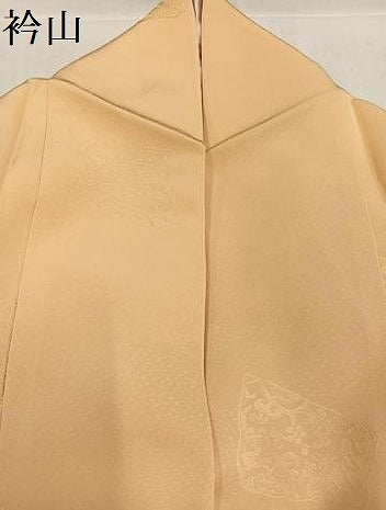 平和屋着物●上質な色無地 色紙草花地紋 雄黄色 正絹 逸品 AABH3057ph