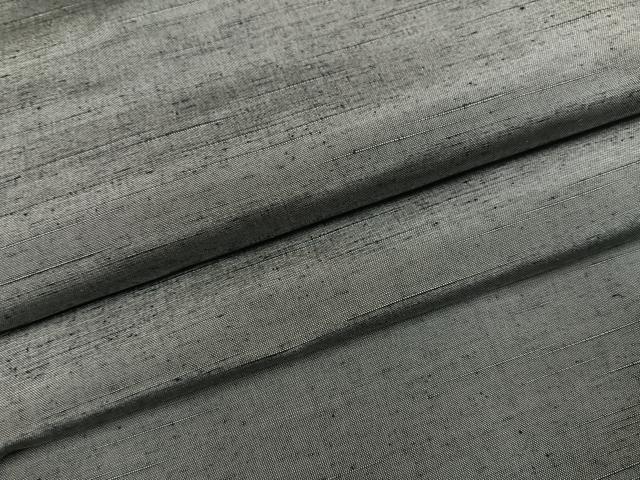 平和屋着物●上質な紬 色無地 鼠色 正絹 逸品 未使用 AABH3067ph