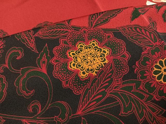 平和屋着物●豪華振袖 更紗花蝶文 金銀彩 正絹 逸品 AABH3076ph