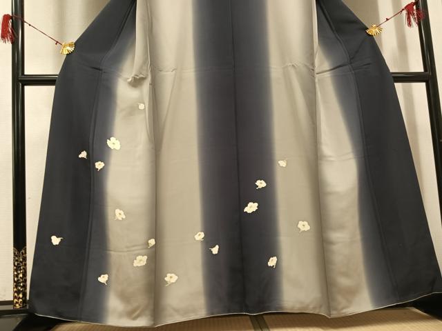 平和屋着物●訪問着 舞花文 暈し染め 正絹 逸品 AABH3084ph