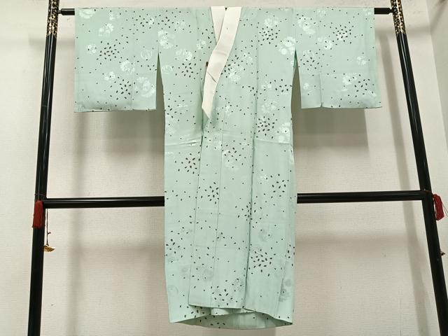 平和屋着物●長襦袢 無双仕立て 雪輪花地紋 桜花弁 正絹 逸品 AABH3089ph