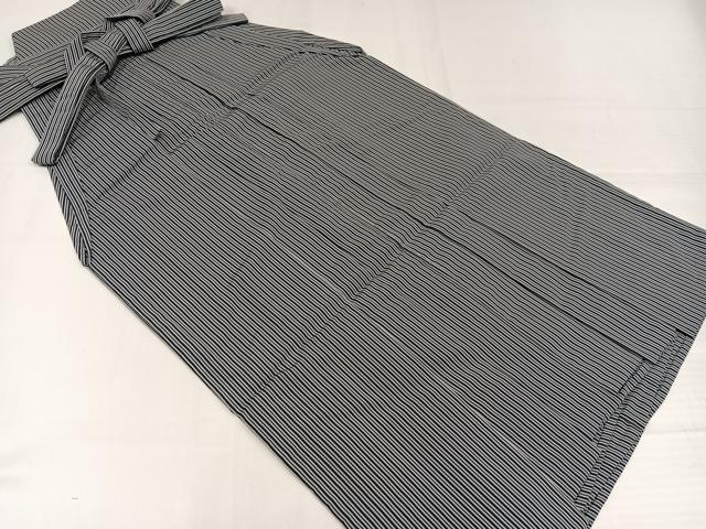 平和屋着物●男性 馬乗り袴 縞 正絹 逸品 AABH3096ph