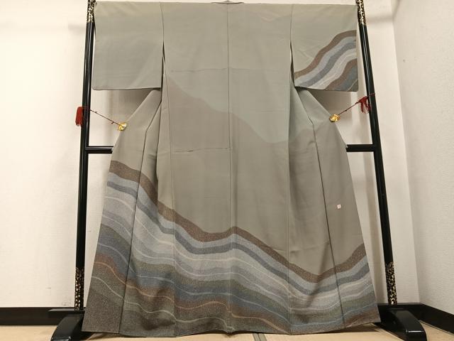 平和屋着物●訪問着 作家物 流水文 正絹 逸品 AABH3126ph