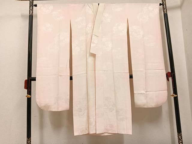 平和屋着物●振袖用長襦袢 袷 草花地紋 暈し染め 正絹 逸品 AABH3149ph
