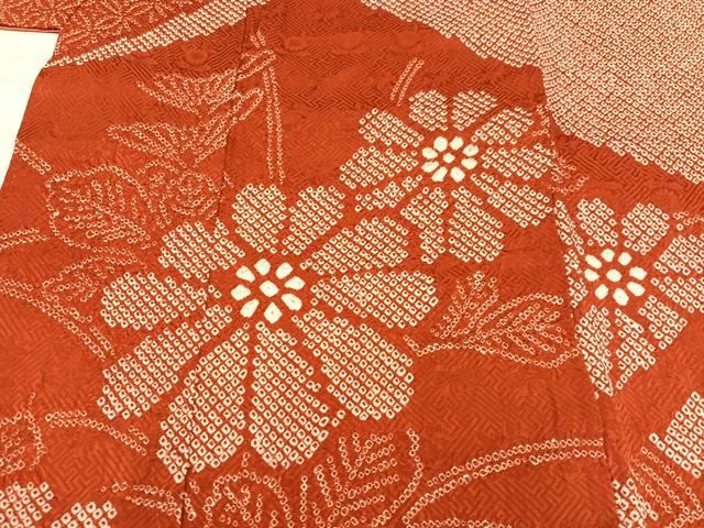 平和屋着物●豪華振袖 絞り 草花吉祥文 正絹 逸品 AABH3152ph