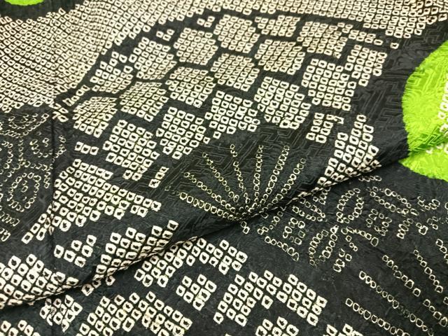 平和屋着物●豪華振袖 絞り 扇面吉祥花文 正絹 逸品 AABH3154ph