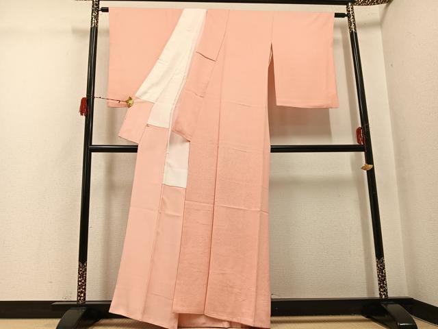 平和屋着物●豪華色留袖 風景草花文 色無地 赤香色 高島屋扱い 正絹 逸品 AABH3158ph