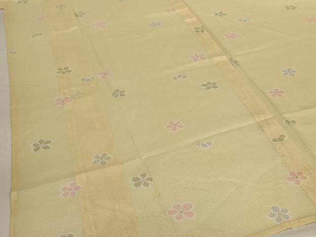 平和屋着物*夏物 小紋 絽 舞花文 洗える着物 AABH3169jd