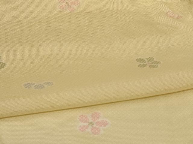 平和屋着物*夏物 小紋 絽 舞花文 洗える着物 AABH3169jd