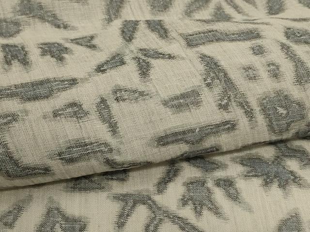 平和屋着物*夏物 小千谷ちぢみ 幾何学文様 麻 逸品 AABH3170jd