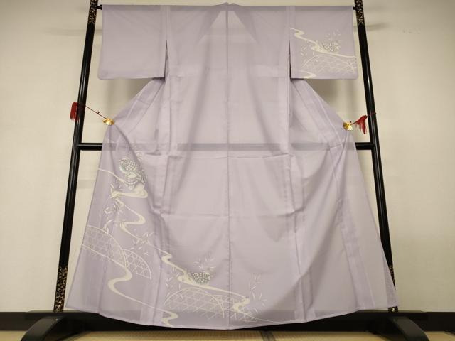 平和屋着物*夏物 訪問着 絽 鴛鴦文 洗える着物 AABH3185jd