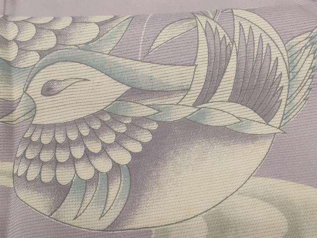 平和屋着物*夏物 訪問着 絽 鴛鴦文 洗える着物 AABH3185jd