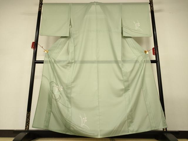 平和屋着物*夏物 訪問着 絽 草花文 暈し染め 洗える着物 AABH3195jd