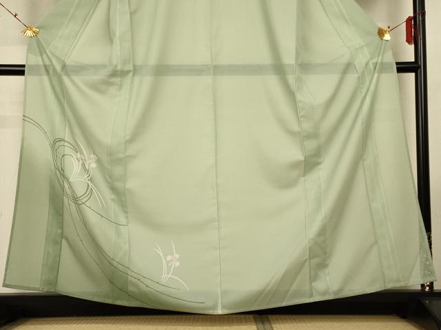平和屋着物*夏物 訪問着 絽 草花文 暈し染め 洗える着物 AABH3195jd