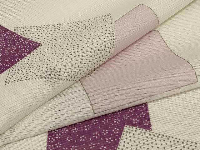 平和屋着物*夏物 小紋 絽 色紙花文 洗える着物 AABH3200jd