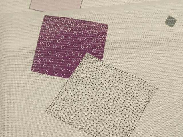 平和屋着物*夏物 小紋 絽 色紙花文 洗える着物 AABH3200jd