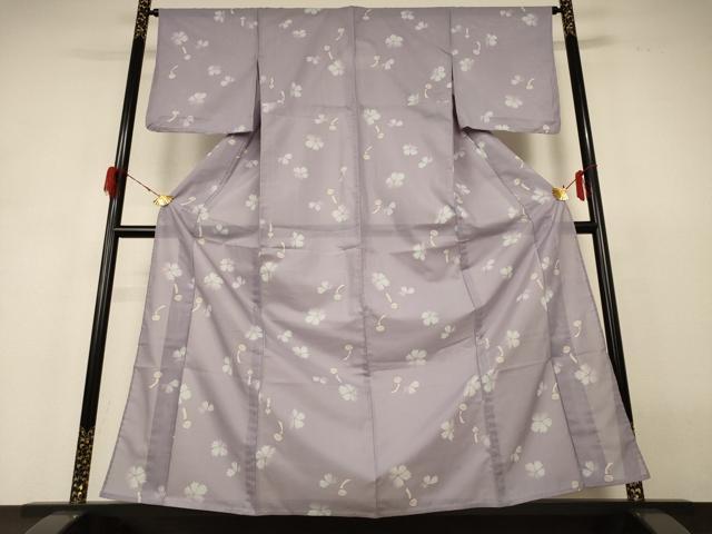 平和屋着物*夏物 小紋 絽 舞桜文 風鈴 洗える着物 未使用 AABH3204jd
