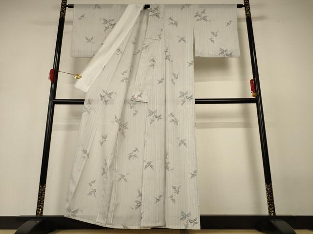 平和屋着物*夏物 小紋 絽 南天文 洗える着物 AABH3205jd