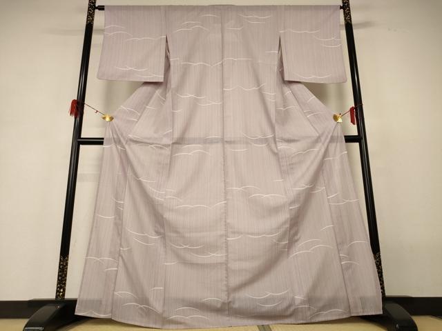 平和屋着物*夏物 小紋 絽 芝文 洗える着物 AABH3217jd