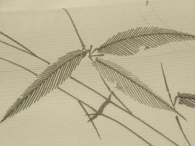 平和屋着物*夏物 小紋 絽 舞葉文 洗える着物 AABH3218jd