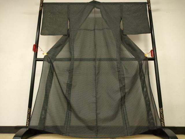 平和屋着物*夏物 小紋 絽 蚊絣文様 洗える着物 AABH3221jd