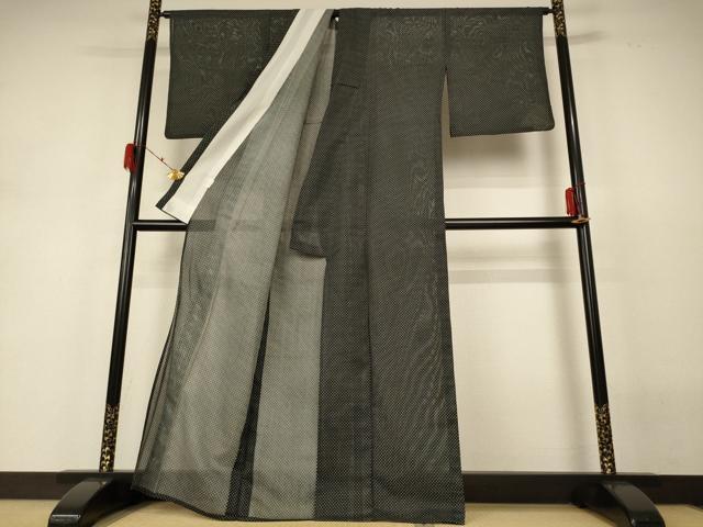 平和屋着物*夏物 小紋 絽 蚊絣文様 洗える着物 AABH3221jd