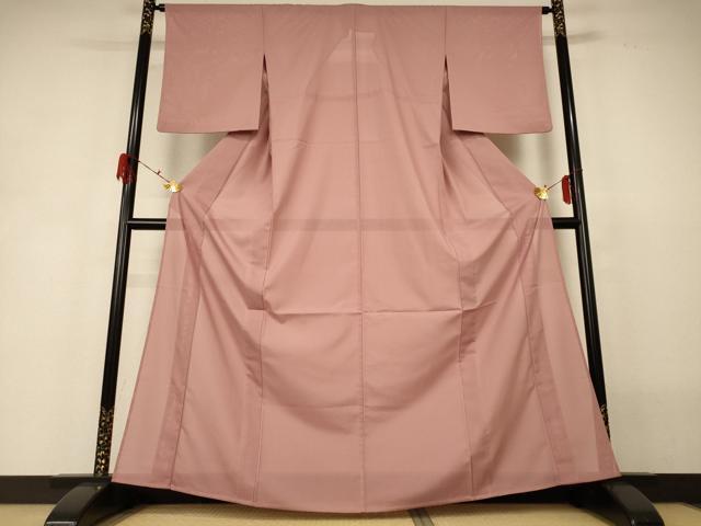 平和屋着物*夏物 色無地 絽 ときがら茶色 さんび謹製 洗える着物 AABH3222jd