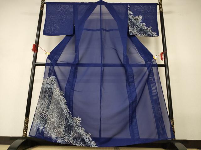 平和屋着物*夏物 訪問着 絽 草花文 洗える着物 AABH3230jd