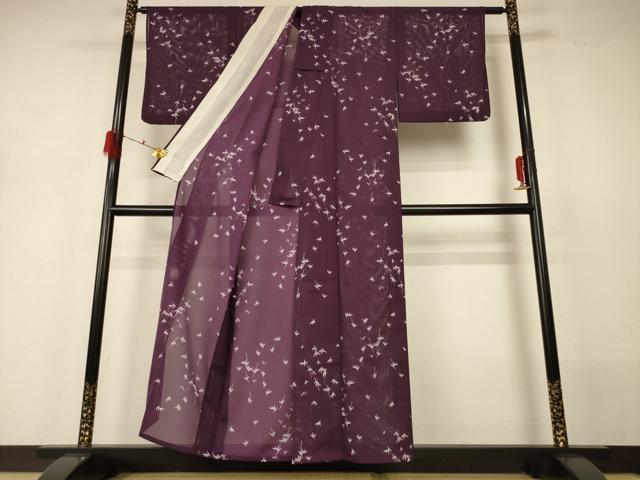 平和屋着物*夏物 小紋 絽 笹文 洗える着物 AABH3233jd