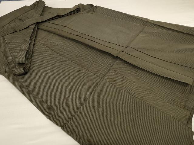 平和屋着物*夏物 男性 行灯袴 縞 正絹 逸品 AABH3238jd