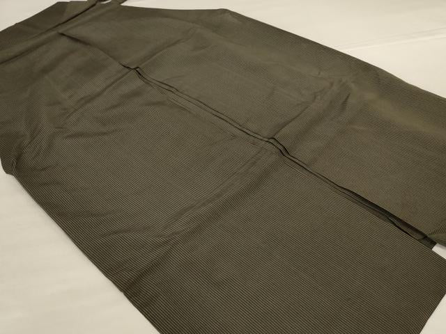 平和屋着物*夏物 男性 行灯袴 縞 正絹 逸品 AABH3238jd