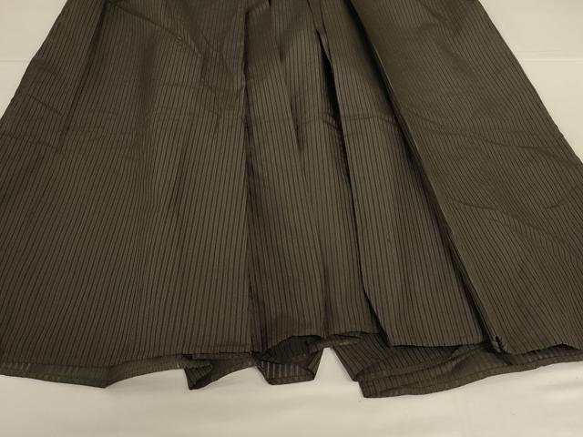平和屋着物*夏物 男性 馬乗り袴 縞 正絹 逸品 AABH3239jd