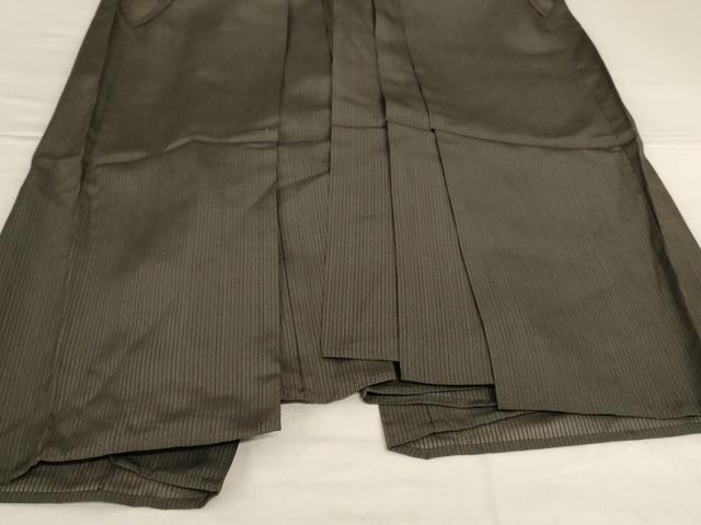 平和屋着物*夏物 男性 馬乗り袴 縞 正絹 逸品 AABH3240jd