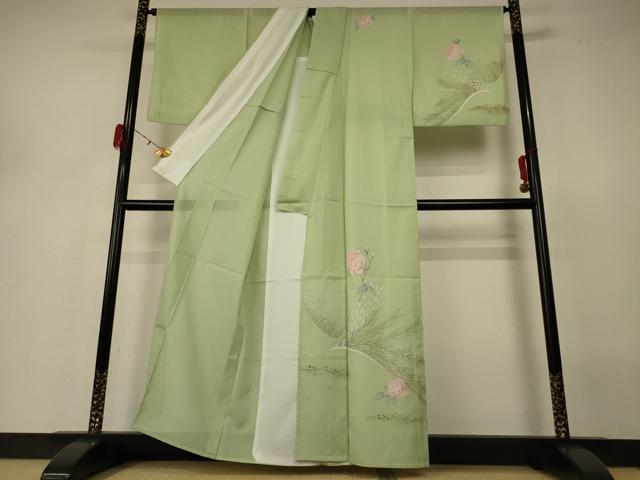 平和屋着物*夏物 訪問着 絽 枝花文 金彩 正絹 逸品 AABH3256jd
