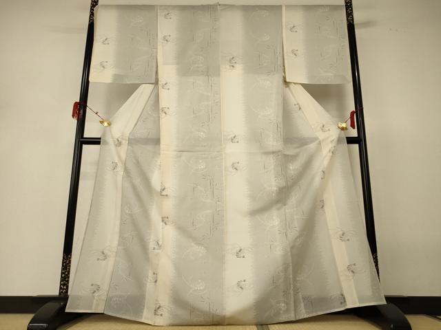 平和屋着物*夏物 本場大島紬 夏大島 海老 正絹 逸品 AABH3258jd