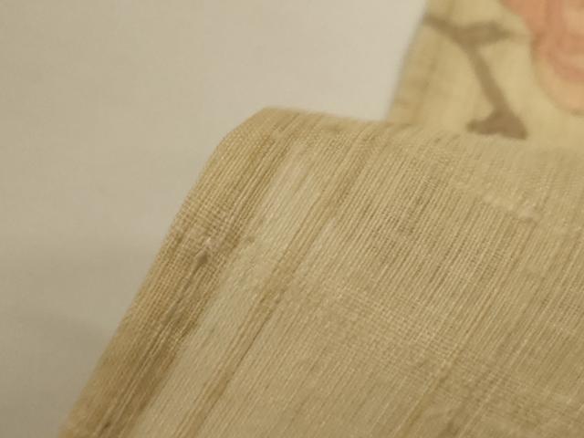 平和屋着物*夏物 生紬 枝花文 正絹 逸品 AABH3259jd