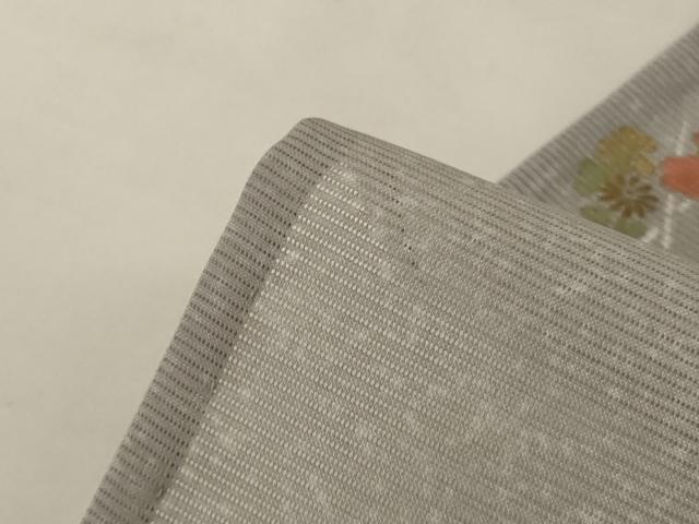 平和屋着物*夏物 小紋 絽 草花文 金彩 洗える着物 AABH3264jd