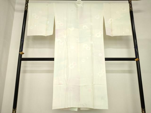 平和屋着物●長襦袢 袷 舞梅地紋 暈し染め さが美扱い 正絹 逸品 未使用 AABH3284ck