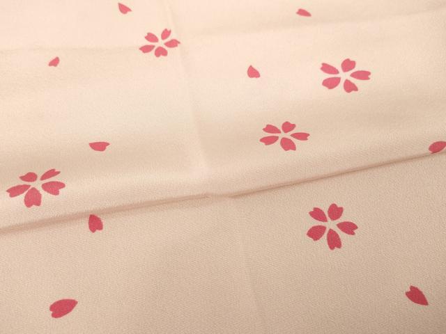 平和屋着物●長襦袢 無双仕立て 舞桜 正絹 逸品 未使用 AABH3285ck