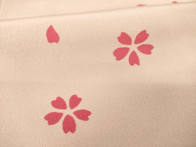 平和屋着物●長襦袢 無双仕立て 舞桜 正絹 逸品 未使用 AABH3285ck