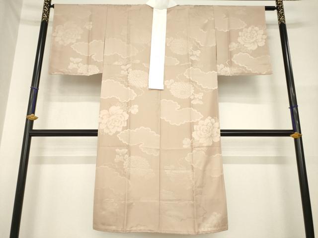 平和屋着物●長襦袢 無双仕立て 雲重ね地紋 正絹 逸品 未使用 AABH3288ck