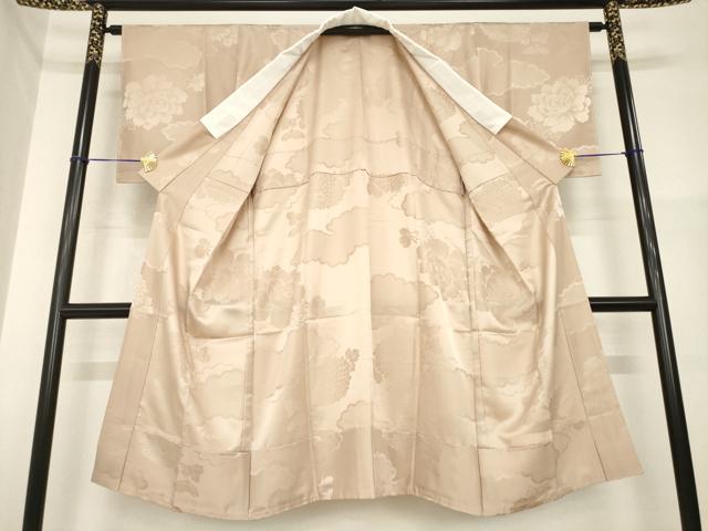 平和屋着物●長襦袢 無双仕立て 雲重ね地紋 正絹 逸品 未使用 AABH3288ck