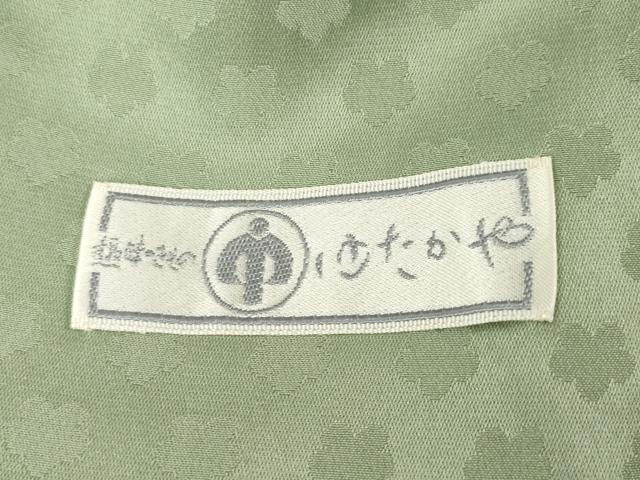 平和屋着物●上質な色無地 前田家伝承文様 釉彩染 岩井茶色 反端付き 正絹 逸品 AABH3295ck