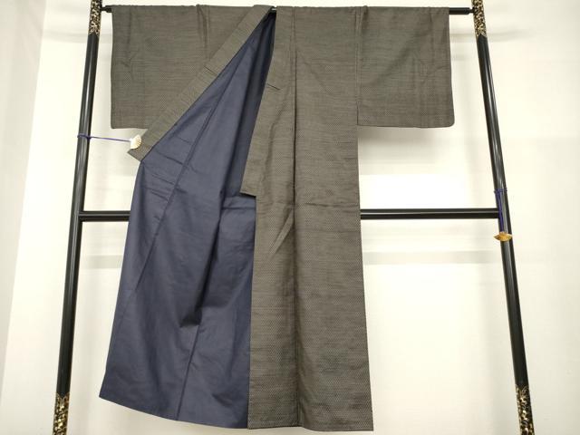 平和屋着物●男性 本場大島紬 アンサンブル 亀甲絣 正絹 逸品 AABH3298ck