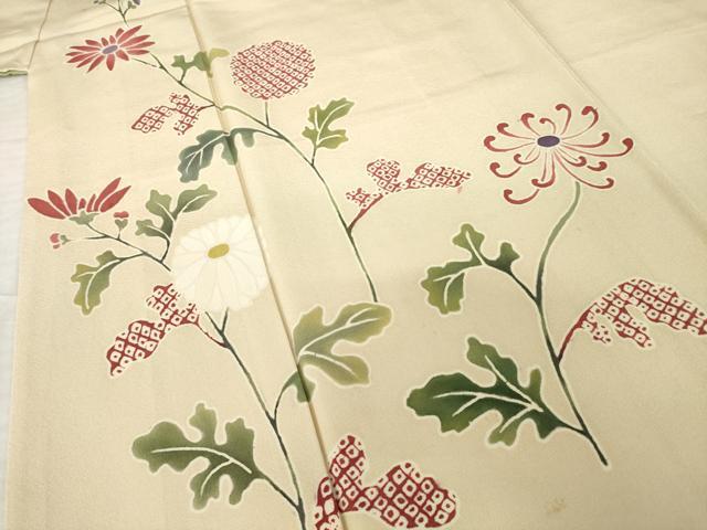 平和屋着物●訪問着 草花文 正絹 逸品 AABH3313ck