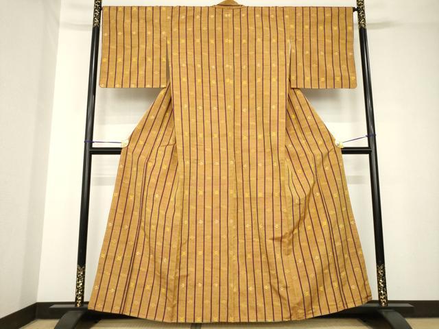 平和屋着物●本場琉球絣 紬 飛鳥文 正絹 逸品 未使用 AABH3323ck
