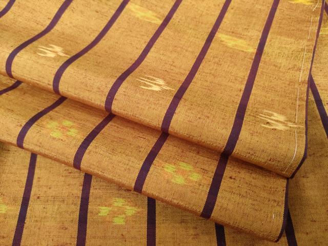 平和屋着物●本場琉球絣 紬 飛鳥文 正絹 逸品 未使用 AABH3323ck