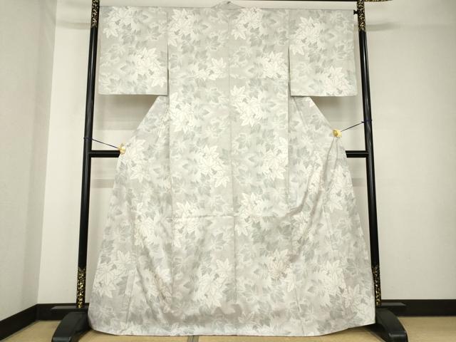 平和屋着物●本場大島紬 白大島 カタス7マルキ 蔦草文 鈴乃屋扱い 正絹 逸品 AABH3325ck