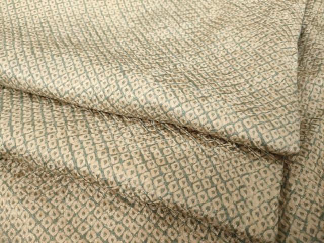 平和屋着物●大変加工の良い総絞り小紋 正絹 逸品 未使用 AABH3341ck