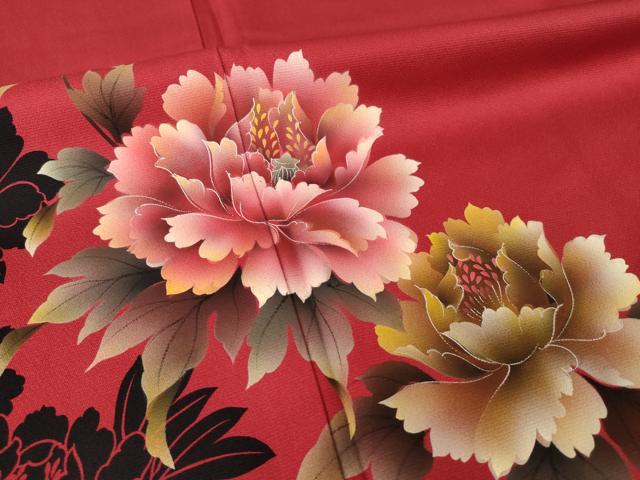 平和屋着物●豪華振袖 舞花文 正絹 逸品 AABH3352ck